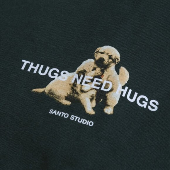 Santo Studio "Thugs Need Hugs / Pasta" Size Med Crewneck Sweatshirt + Tee NWT - Picture 5 of 7